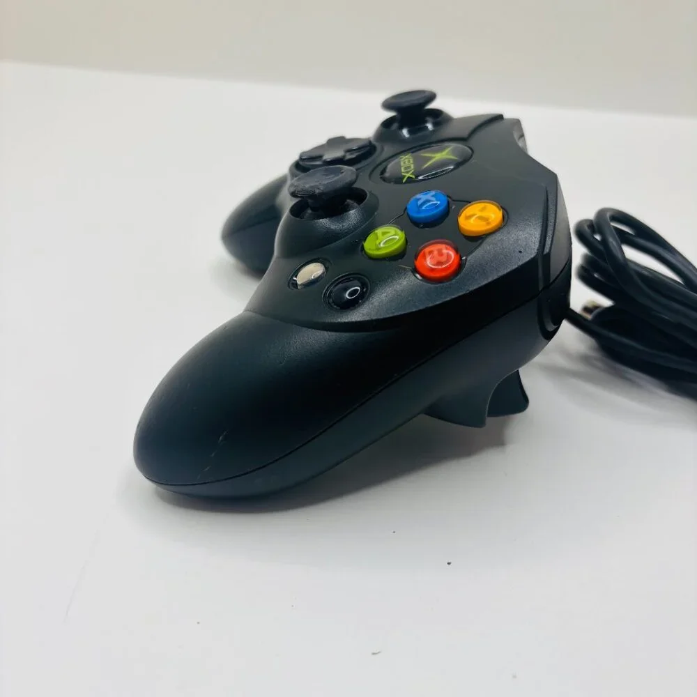 OEM Black Microsoft Original Xbox Controller S X08-69873 Controller - WORKS READ